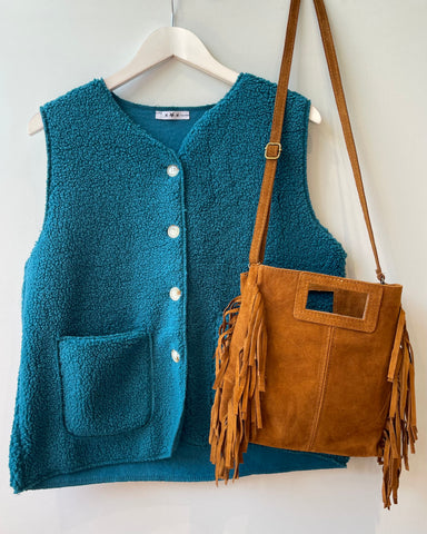 Gilet bleu canard - TEDDY