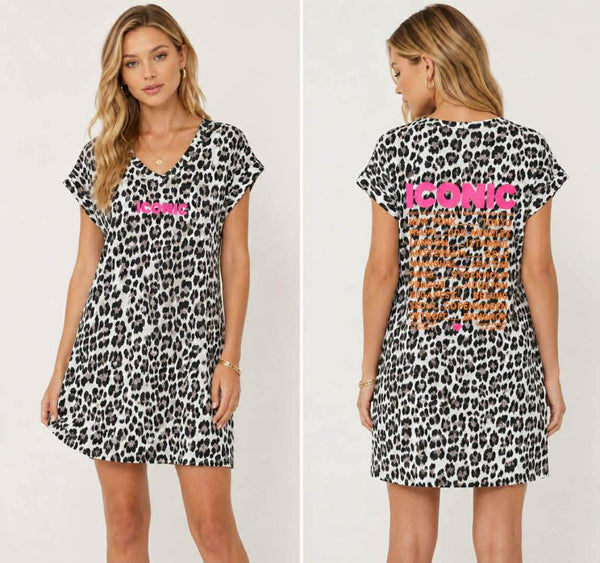Robe t-shirt léopard - ICONIC