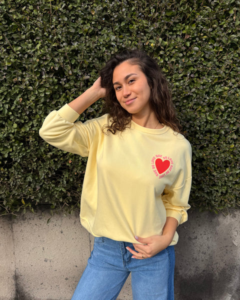 Pull jaune - QUE DU LOVE