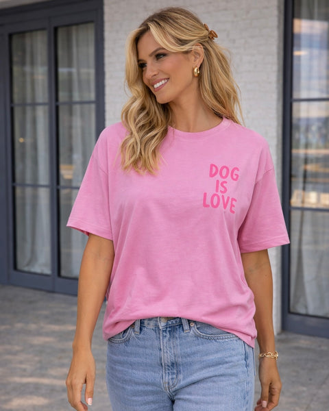 T-shirt rose - DOS IS LOVE