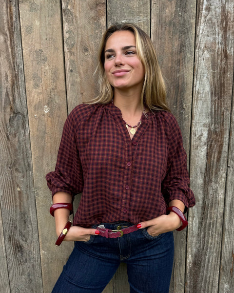 Chemisier bordeaux - LOUISON