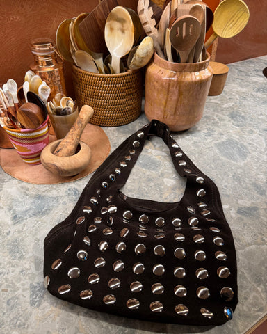 Sac en daim marron - CLOUS