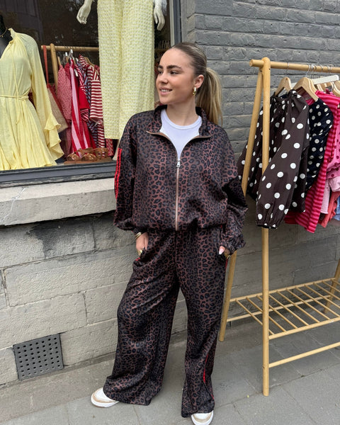 Ensemble léopard chocolat/rouge - DIDAS