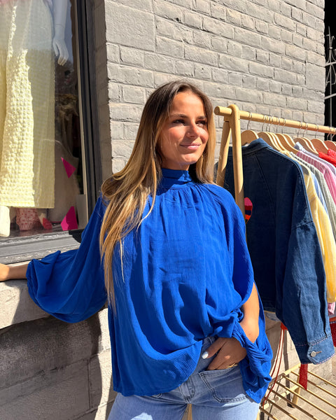 Blouse bleu - CHRISTIE