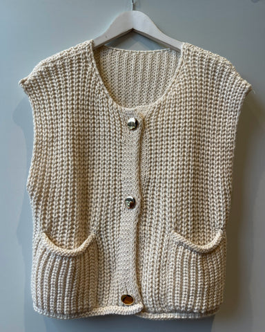 Gilet sans manches beige - LÉO