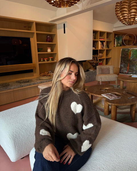 Pull chocolat - CŒUR