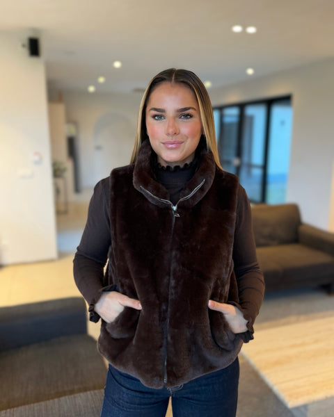 Bolero chocolat - FOURRURE