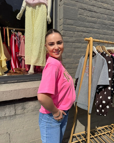 T-shirt rose léopard - ICONIC