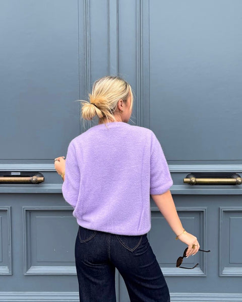 Pull manche courte - MAUVE