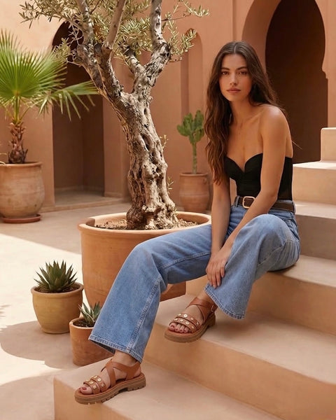 Sandales camel - AMAẼLE