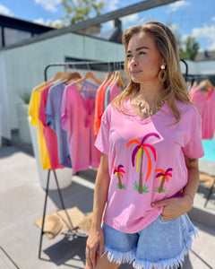 T-shirt rose - PALMIER