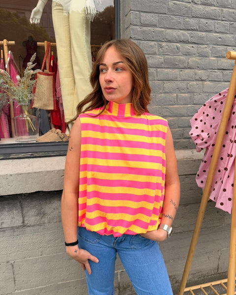 Blouse marinière jaune - ELINA