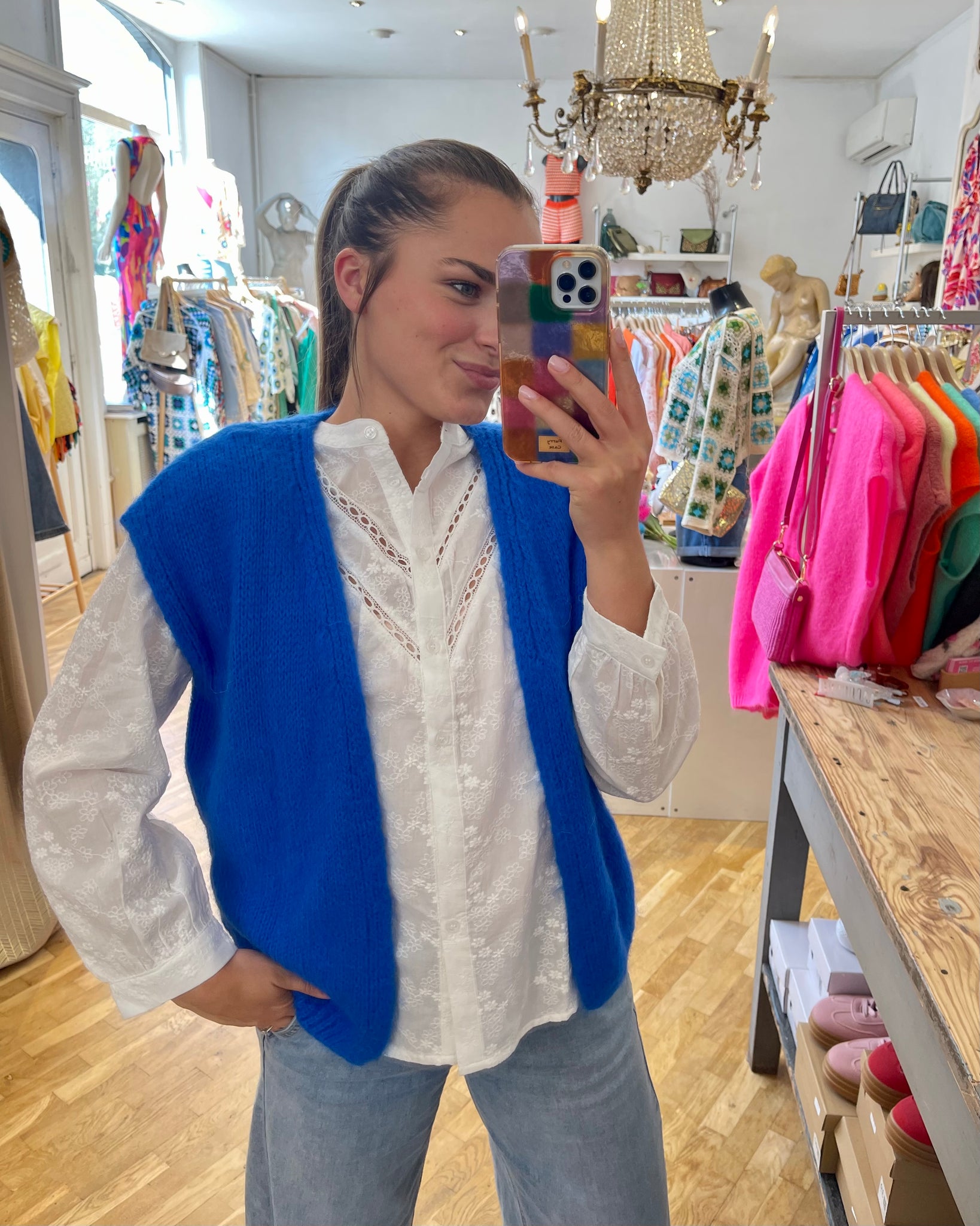 Gilet bleu électrique - CARMEN