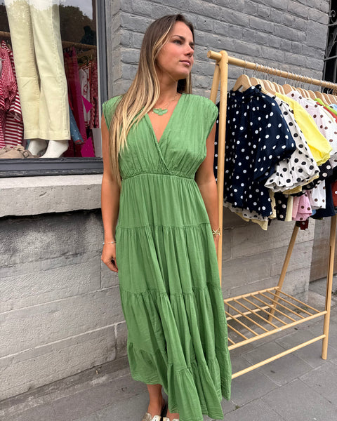 Robe vert anis - JEANNE