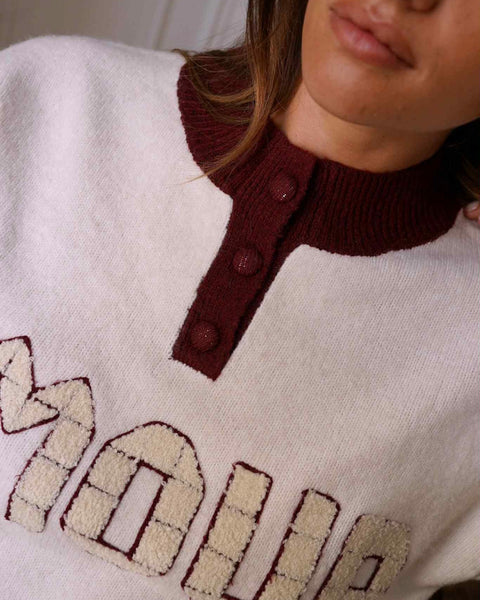 Pull bordeaux - AMOUR