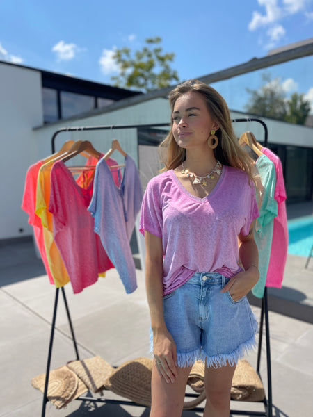 T-shirt lila - CAMILLE