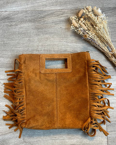 Sac daim camel MAJE – Des habits et nous