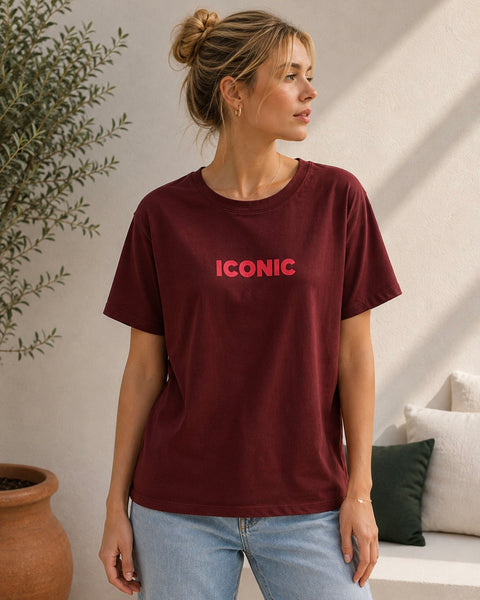 T-shirt bordeaux - ICONIC