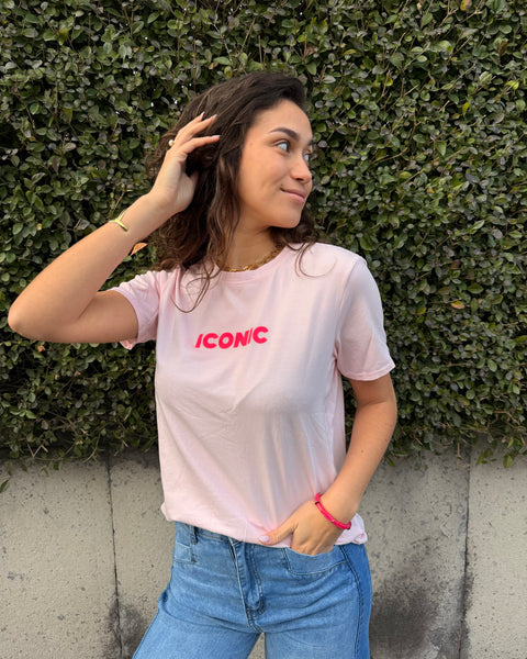 T-shirt rose pâle - ICONIC
