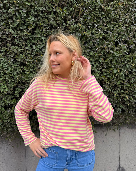 Flash yellow/pink T-shirt - LINED