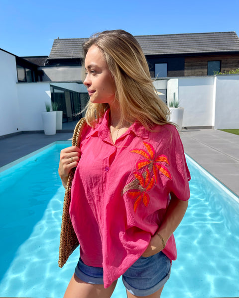 Chemise rose - PALMIER