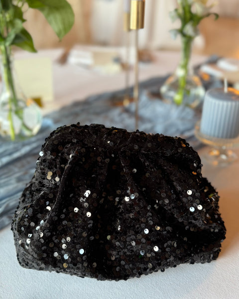 Pochette noire - SEQUINS