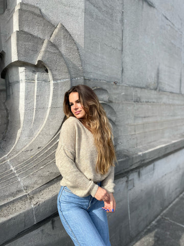 Pull beige - MATHILDE