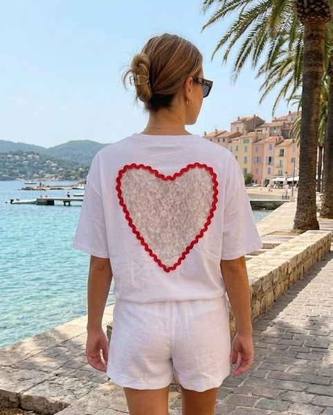 T-shirt dos cœur - MARIA