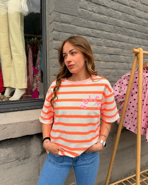T-shirt orange - SOLEIL CLUB