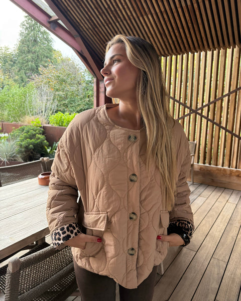 Veste léopard beige - CASTIA