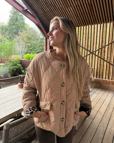 Veste léopard beige - CASTIA