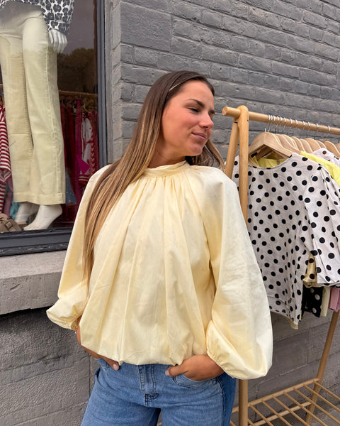 Blouse manches longues jaune- ELINA