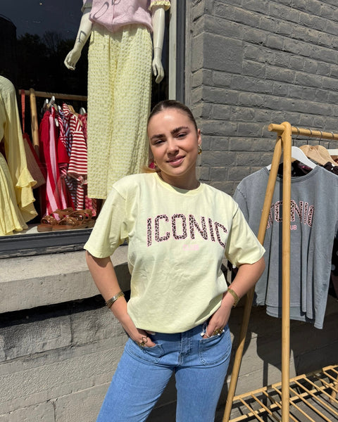 T-shirt jaune léopard - ICONIC