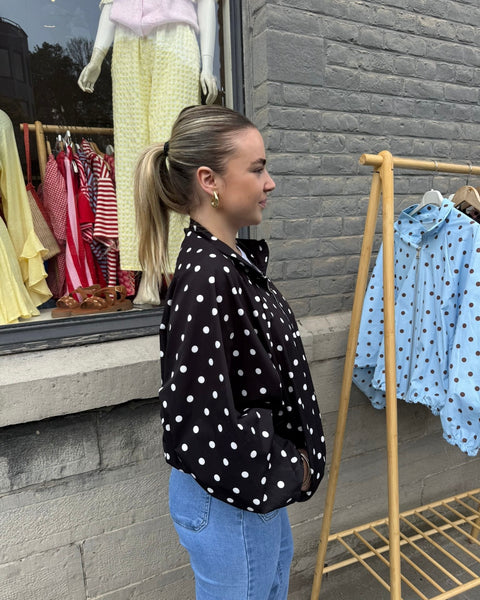 Veste à pois noir - ELINA
