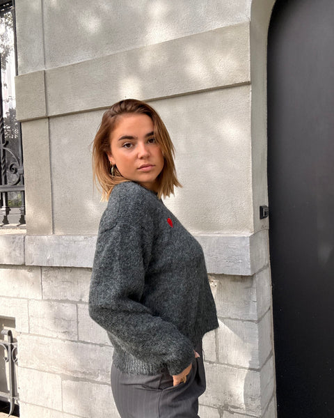 Pull gris - CŒUR