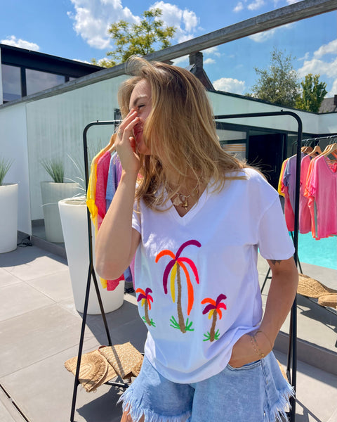 T-shirt blanc - PALMIER