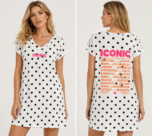 Robe t-shirt à pois - ICONIC