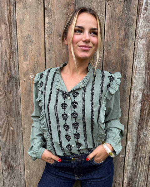 Chemisier kaki - ELYNA