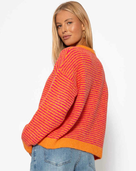 Pull ligné - ORANGE