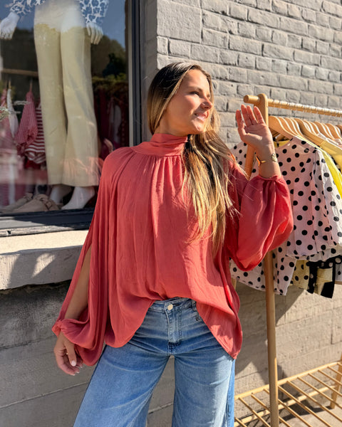 Blouse corail - CHRISTIE