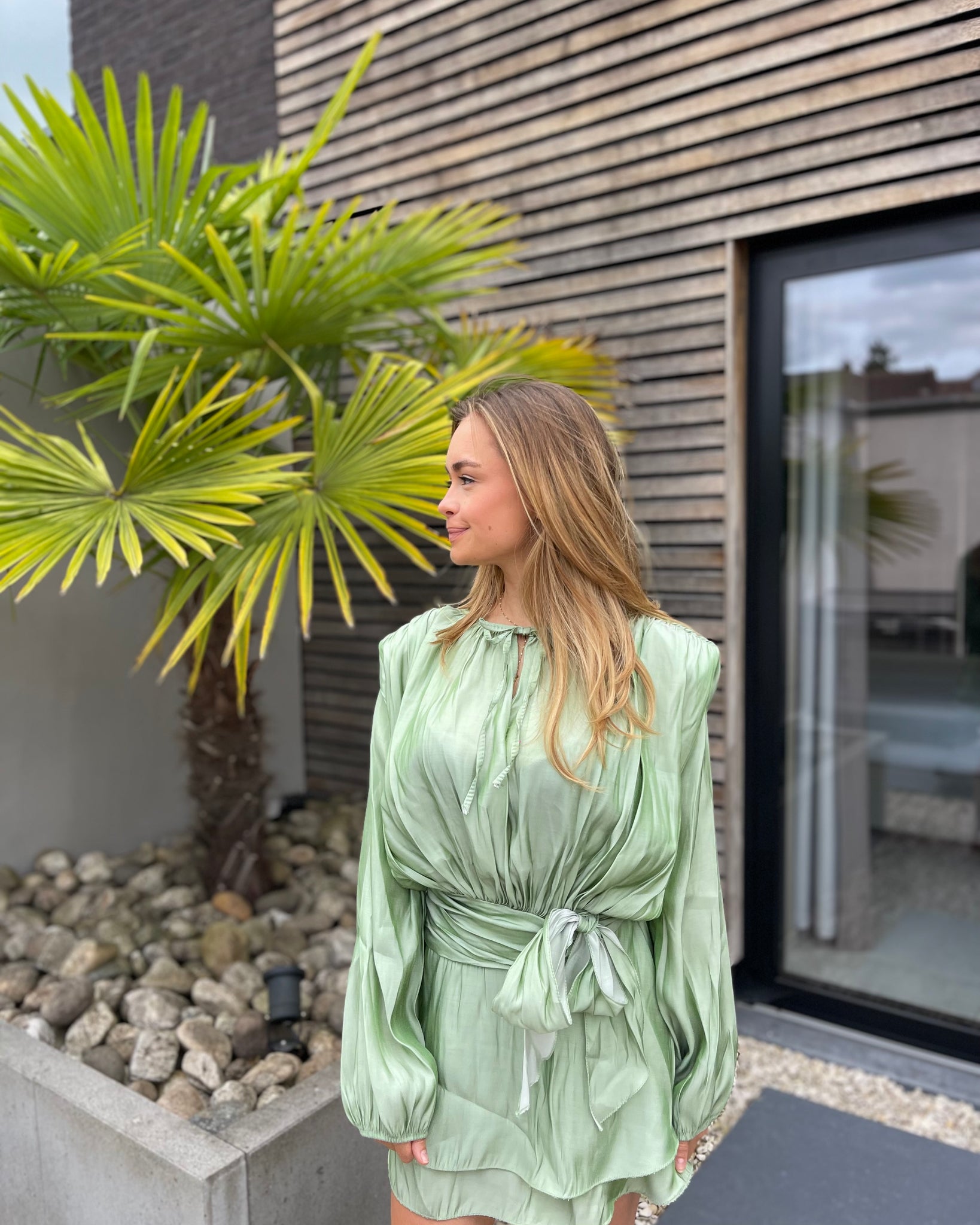 Robe vert sauge - CAMILLE