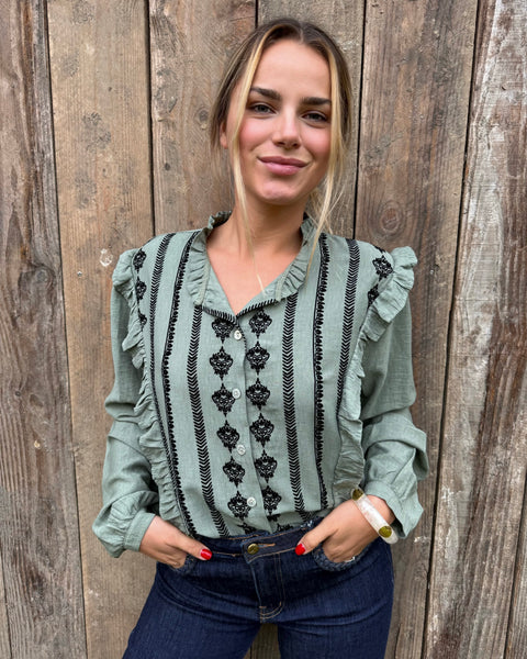 Chemisier kaki - ELYNA