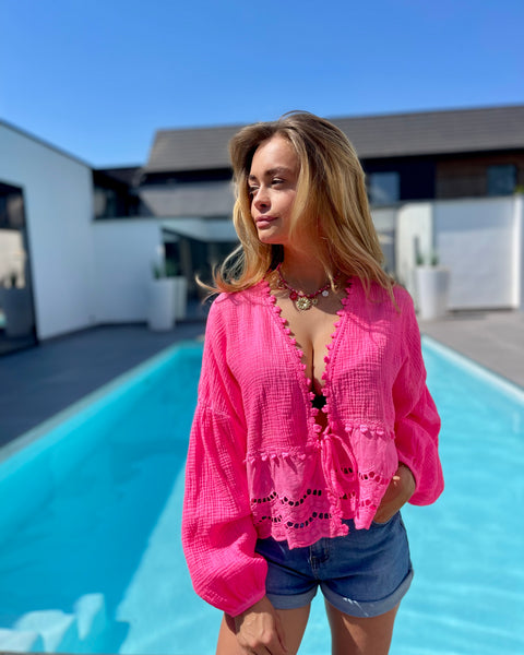Chemise rose fushia - TAHIA