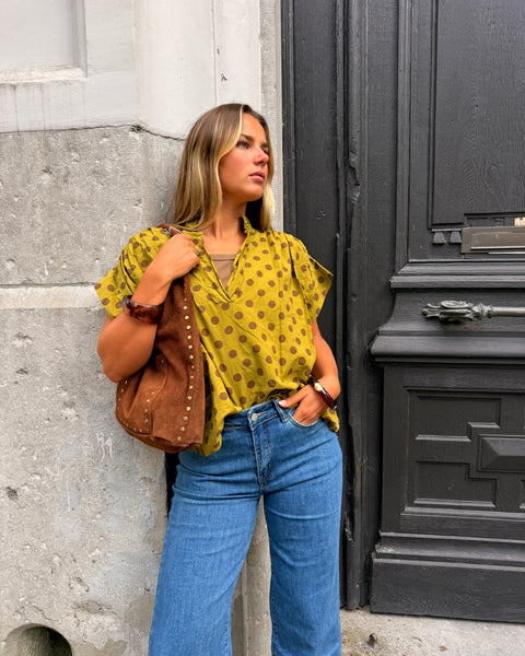 Chemise vert anis - POIS