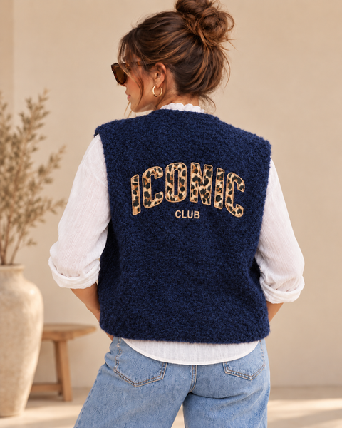 Veste léopard bleu marine - CASSIS