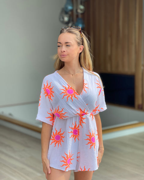 Combi short blanche -  SOLEIL