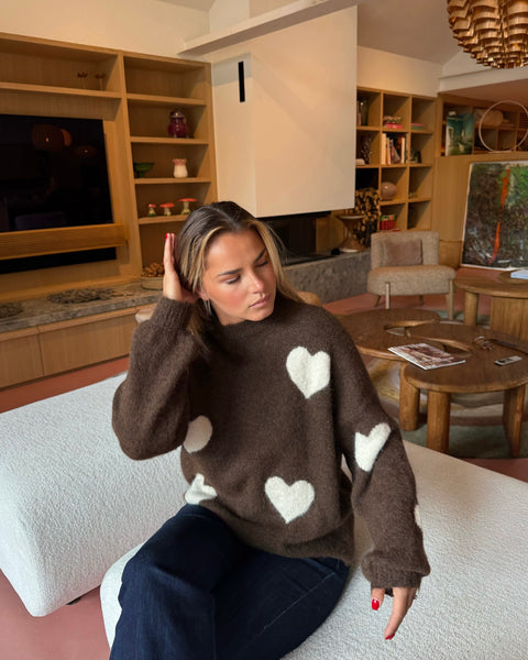 Pull chocolat - CŒUR