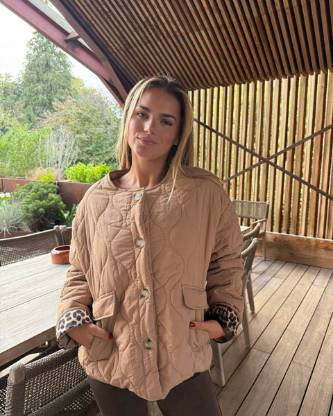 Veste léopard beige - CASTIA