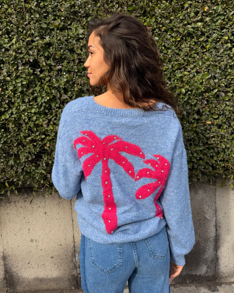 Blue sweater - PALM TREE