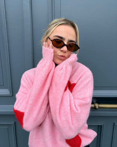 Pull rose/rouge - COEUR